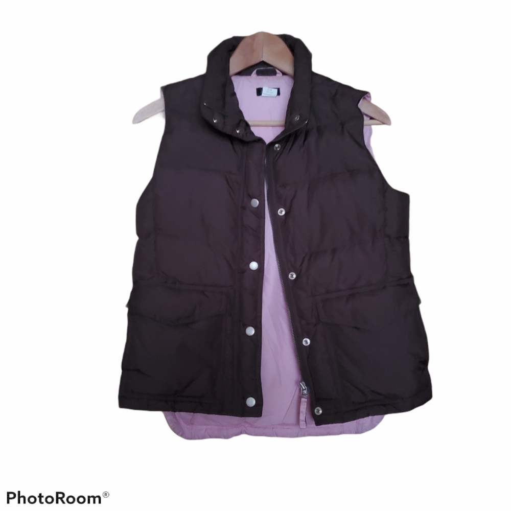 J Crew Down Feather Puffer Vest Brown Size XS, 0, 2 Great for layering!